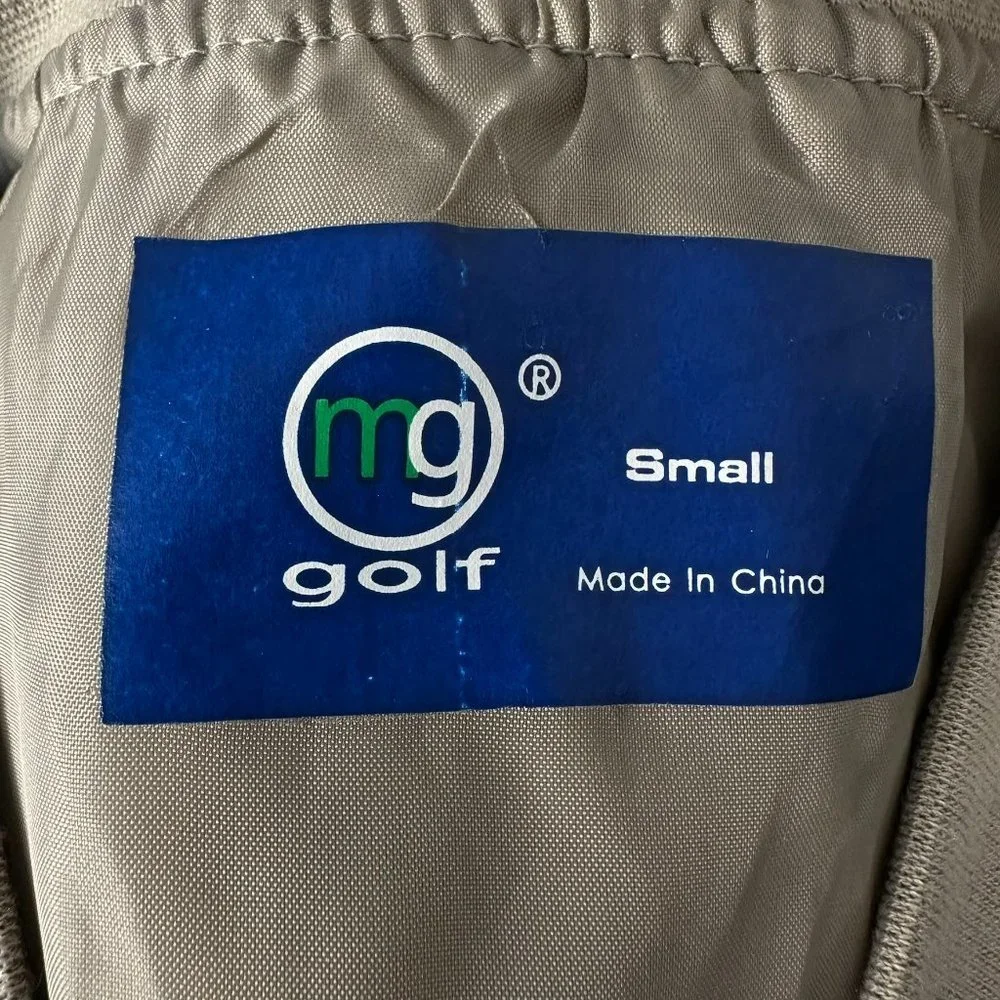 Mg Golf Mens V-Neck‎ Pullover Windshirt, Size Small, Sand Color